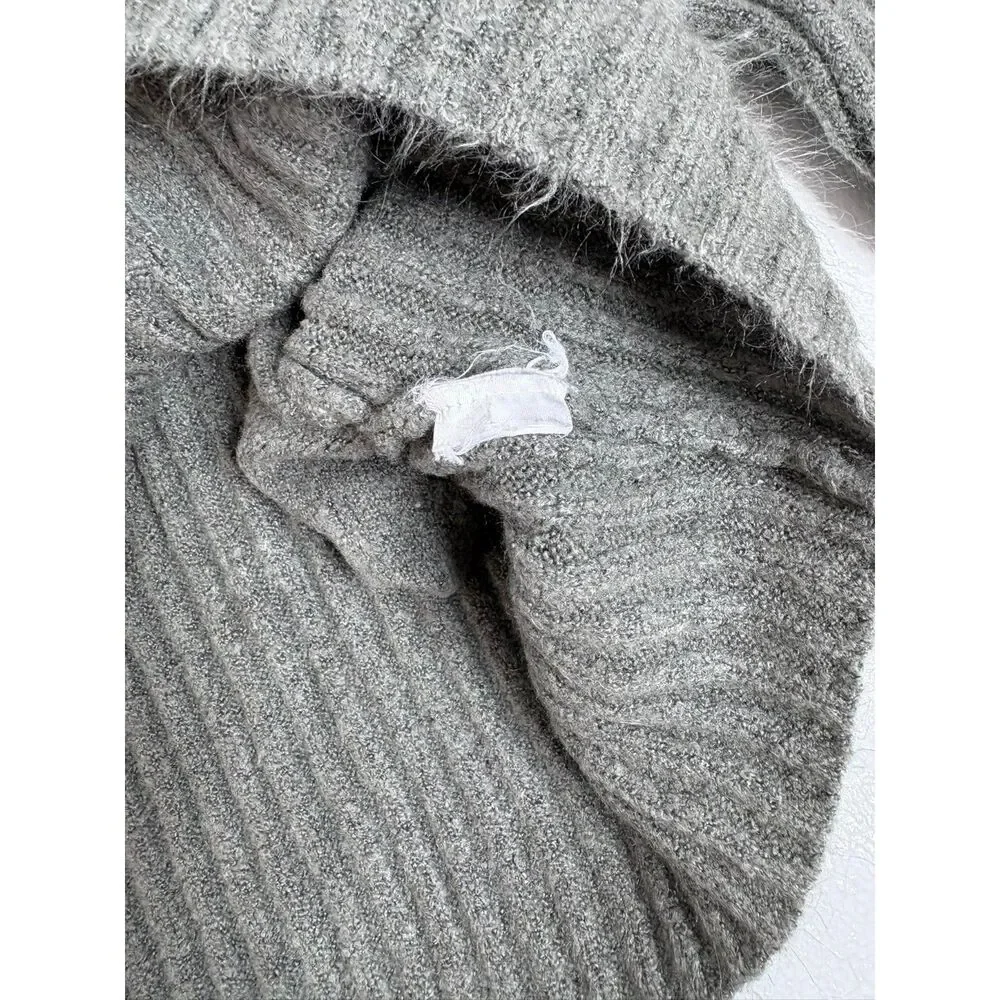 Mistic Prysm by Listicle Gray Sweater Ribbed Pullover S/M